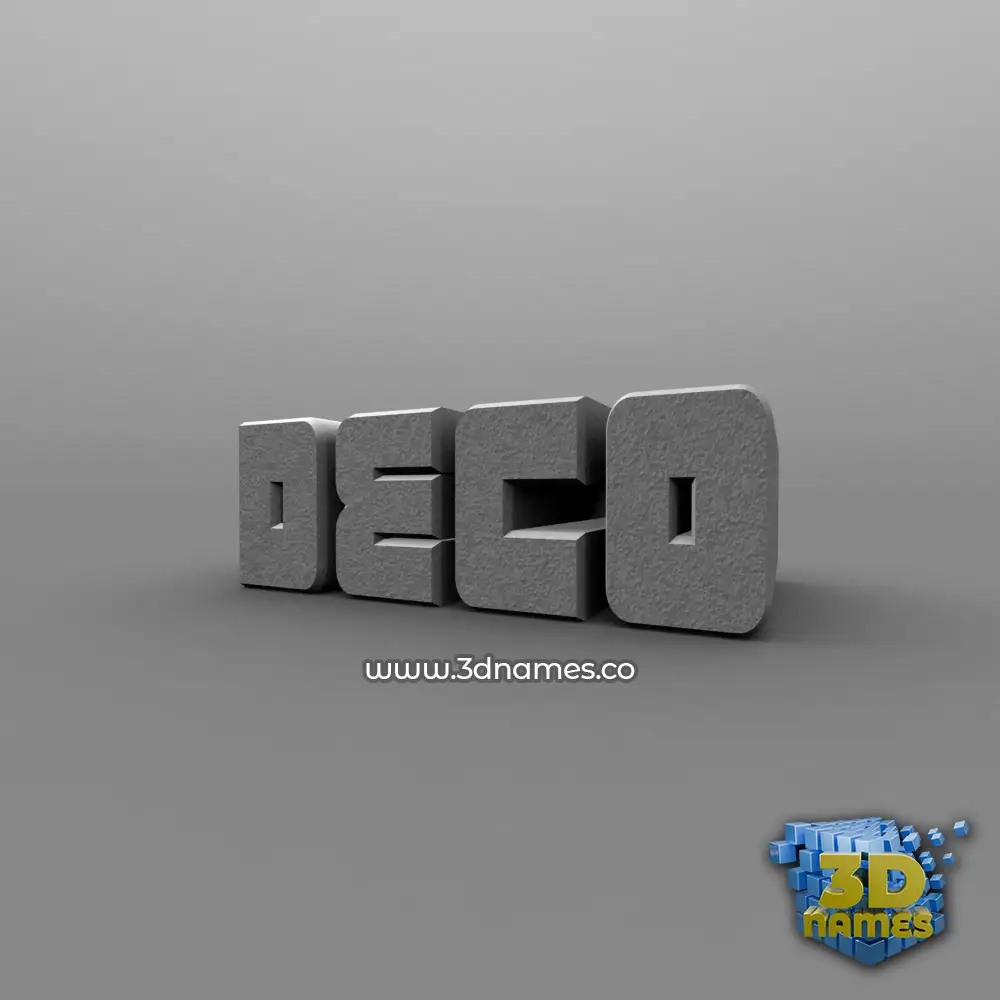 deco in Solid Grey style - 3D name wallpaper