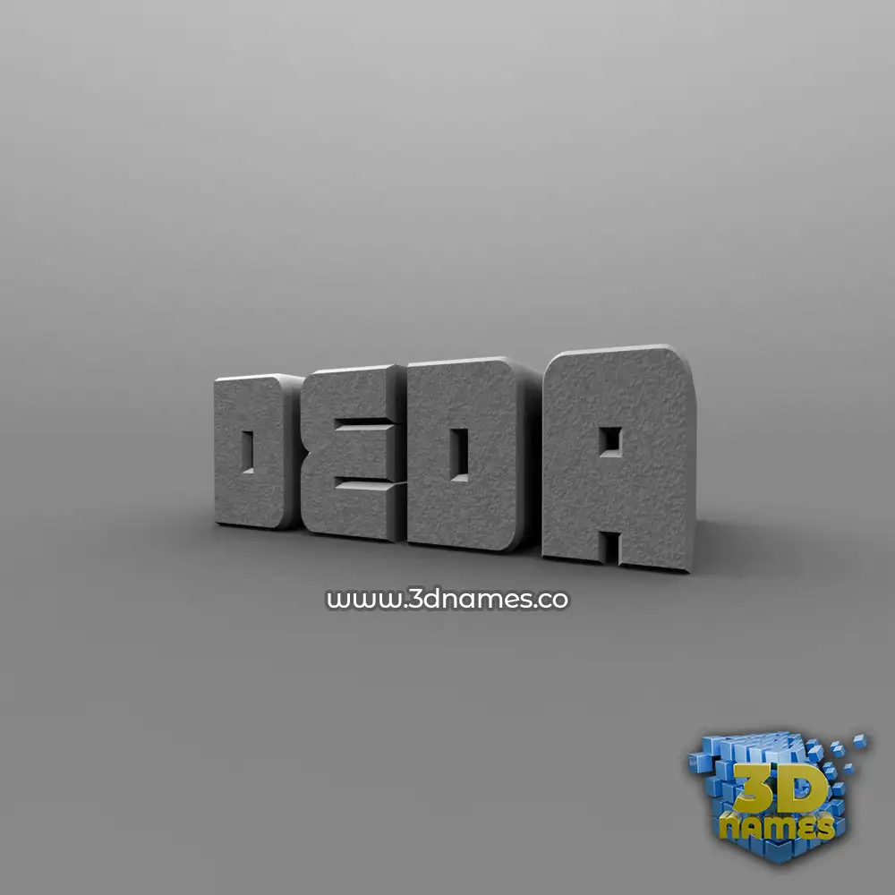 deda in Solid Grey style - 3D name wallpaper
