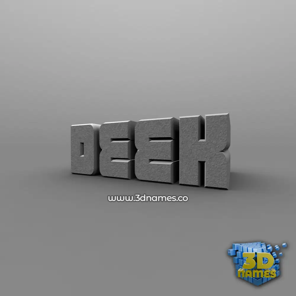 deek in Solid Grey style - 3D name wallpaper