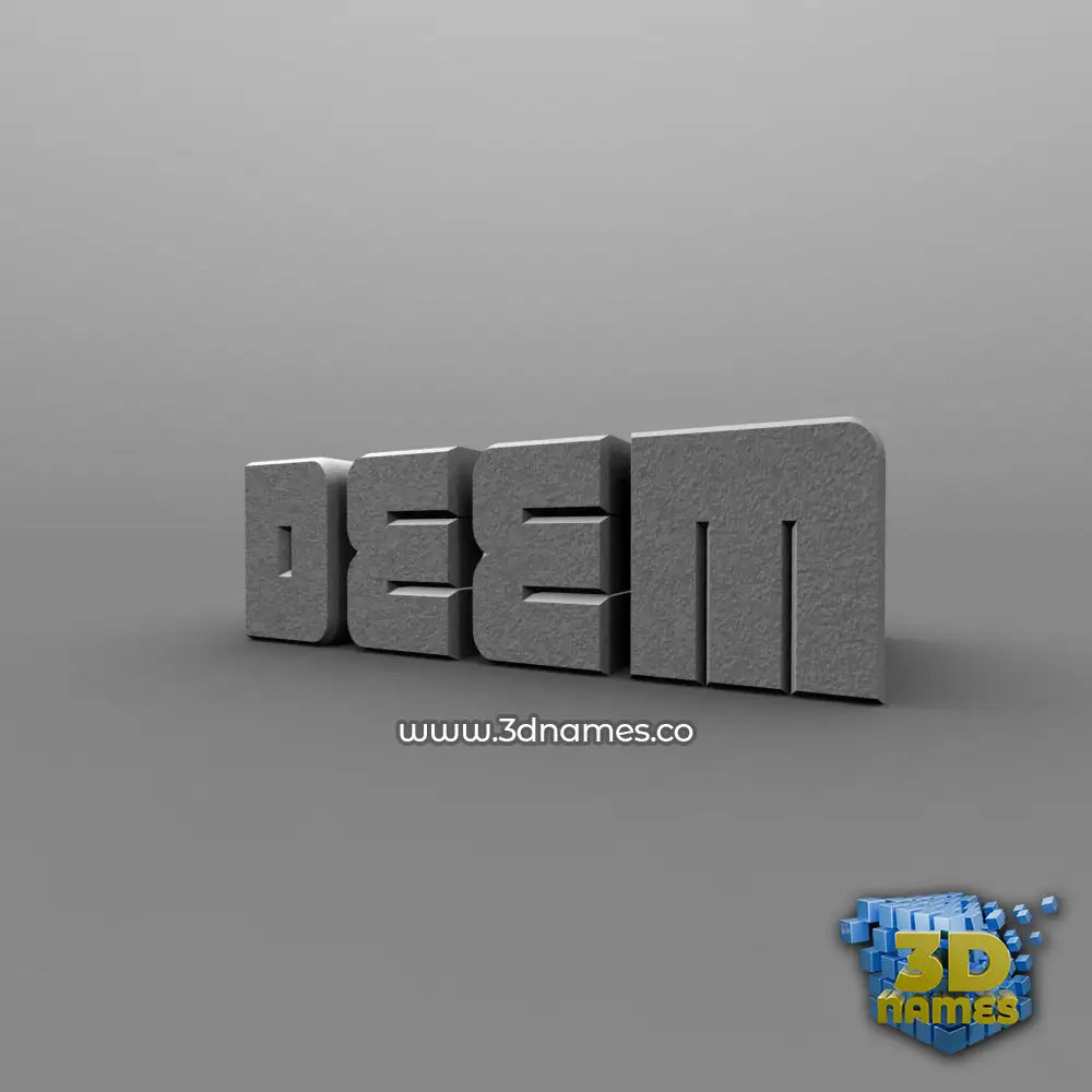 deem in Solid Grey style - 3D name wallpaper