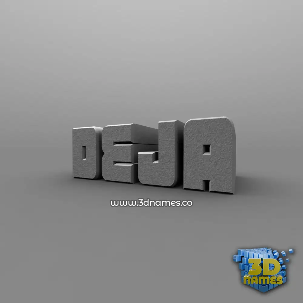 deja in Solid Grey style - 3D name wallpaper