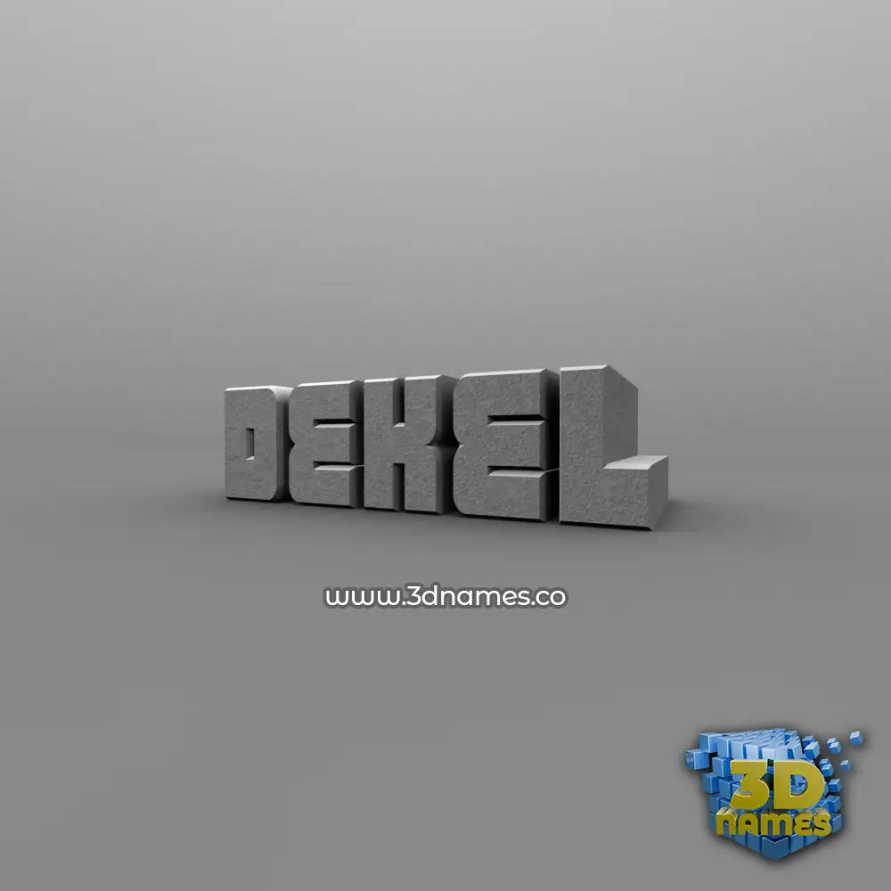 dekel in Solid Grey style - 3D name wallpaper