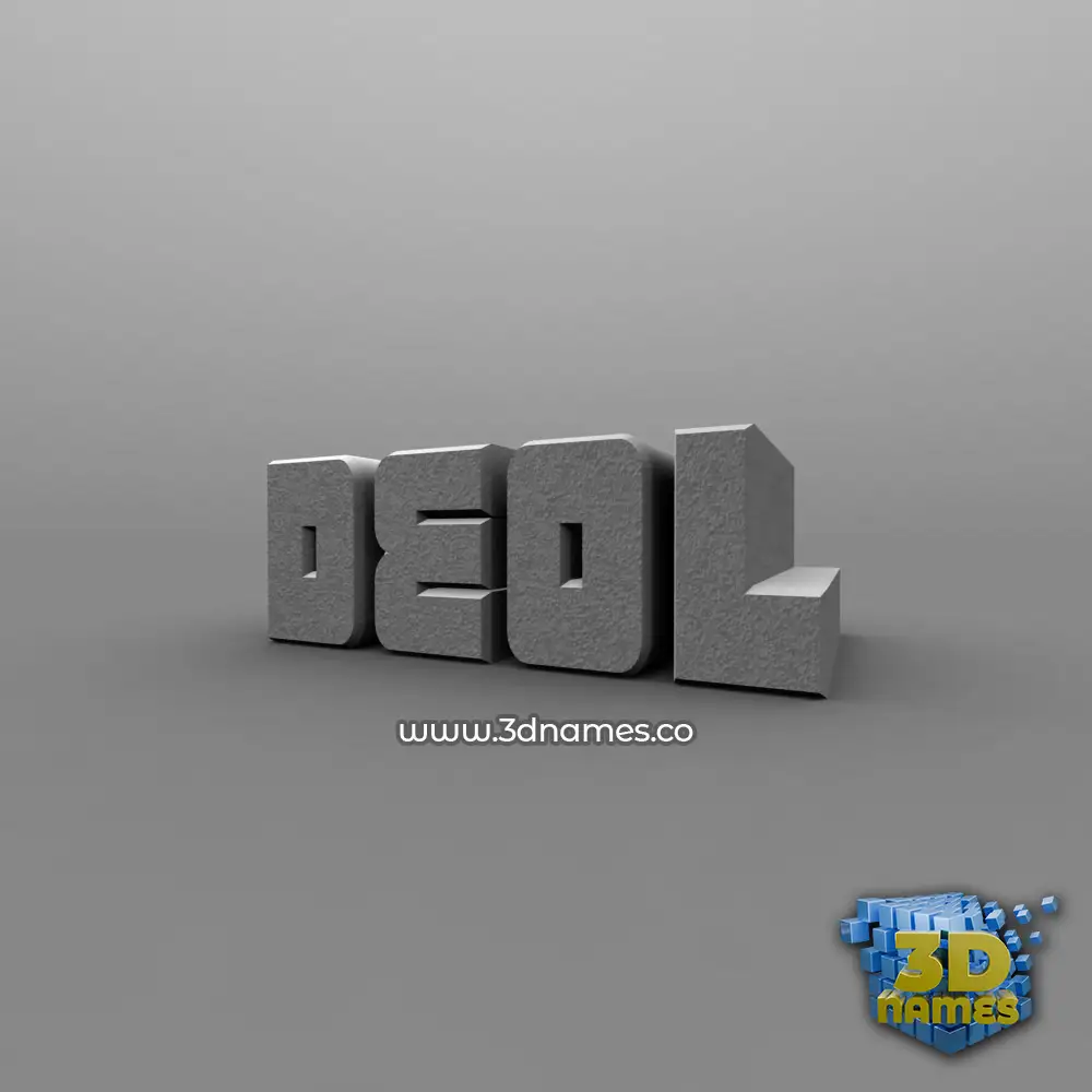deol in Solid Grey style - 3D name wallpaper