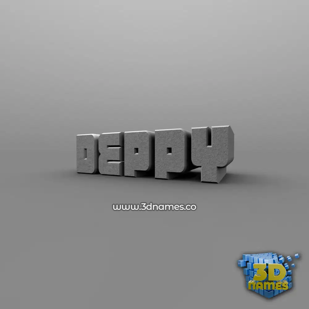 deppy in Solid Grey style - 3D name wallpaper