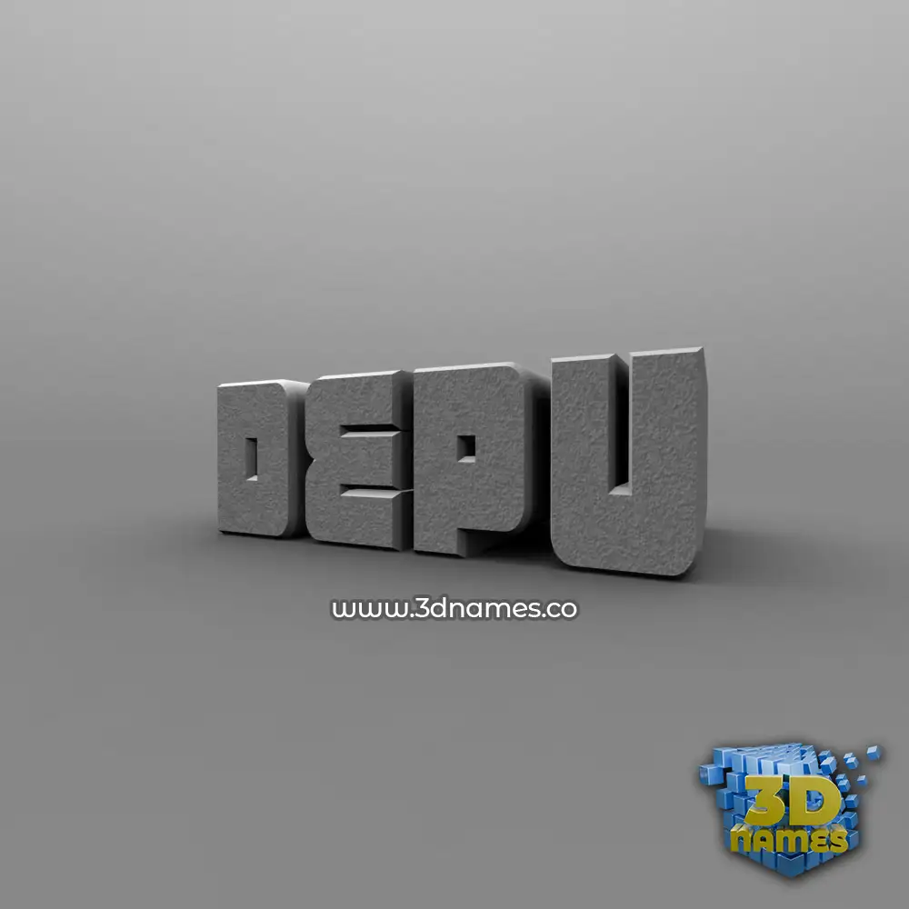 depu in Solid Grey style - 3D name wallpaper