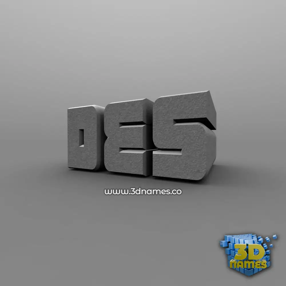 des in Solid Grey style - 3D name wallpaper
