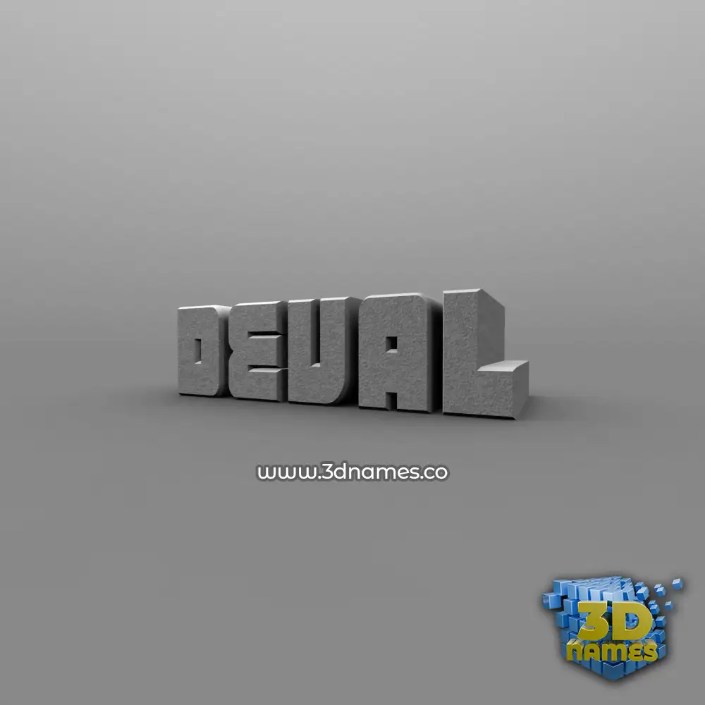 deval in Solid Grey style - 3D name wallpaper