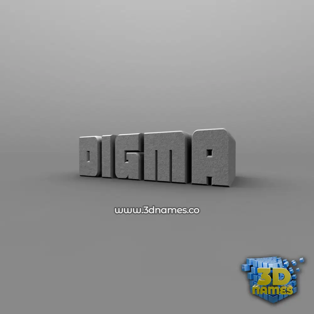 digma in Solid Grey style - 3D name wallpaper