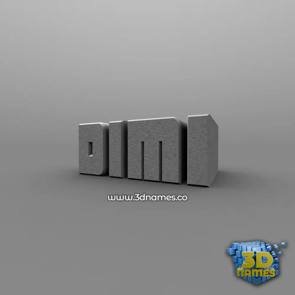 dimi in Solid Grey style - 3D name wallpaper