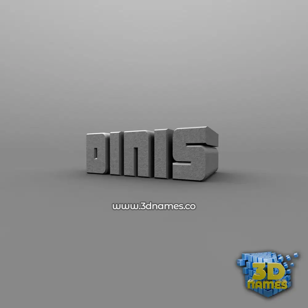 dinis in Solid Grey style - 3D name wallpaper