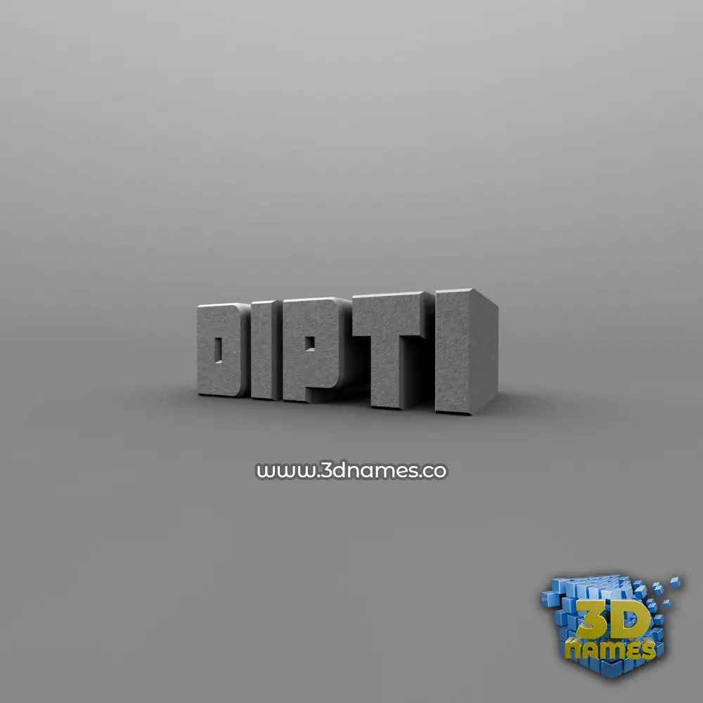 dipti in Solid Grey style - 3D name wallpaper