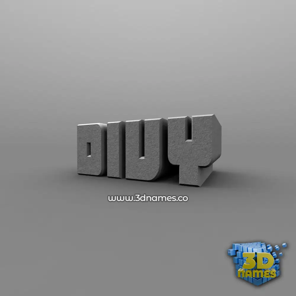 divy in Solid Grey style - 3D name wallpaper