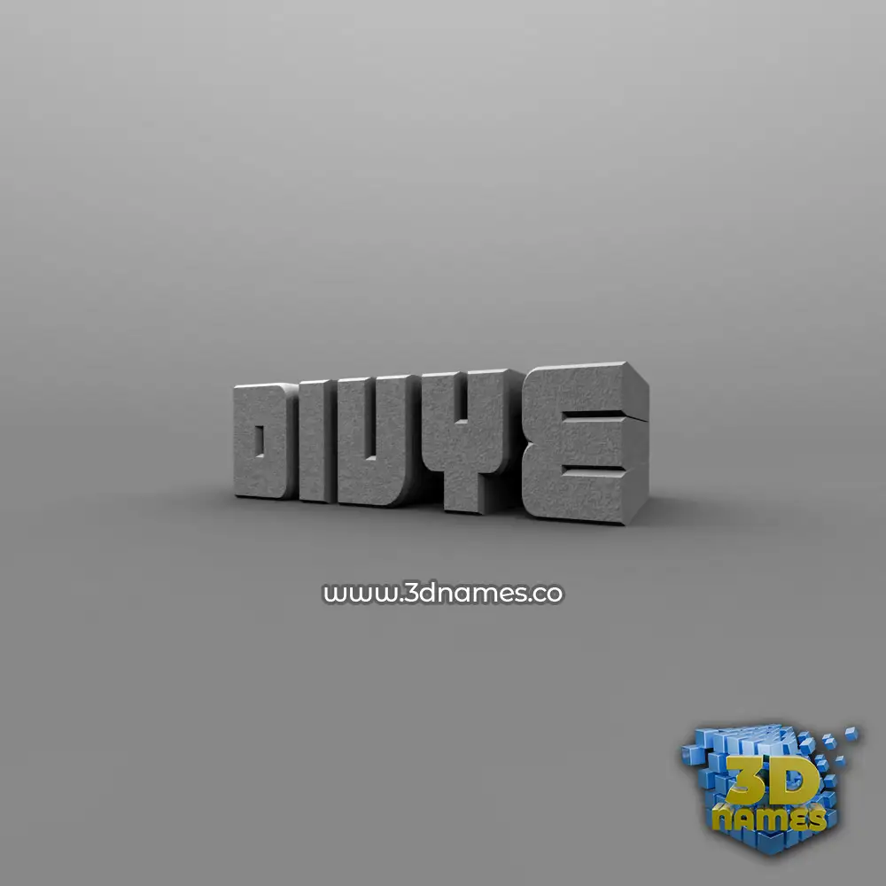 divye in Solid Grey style - 3D name wallpaper