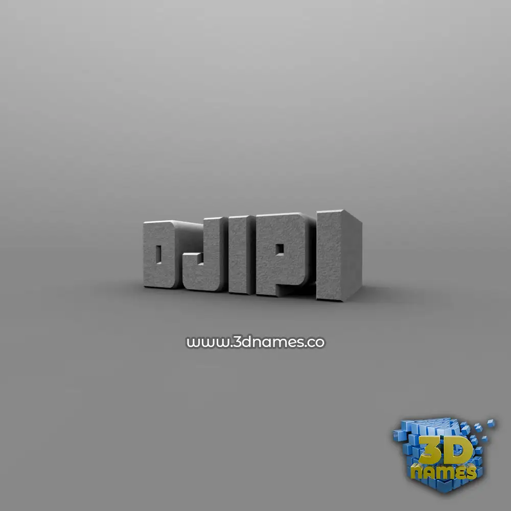 djipi in Solid Grey style - 3D name wallpaper
