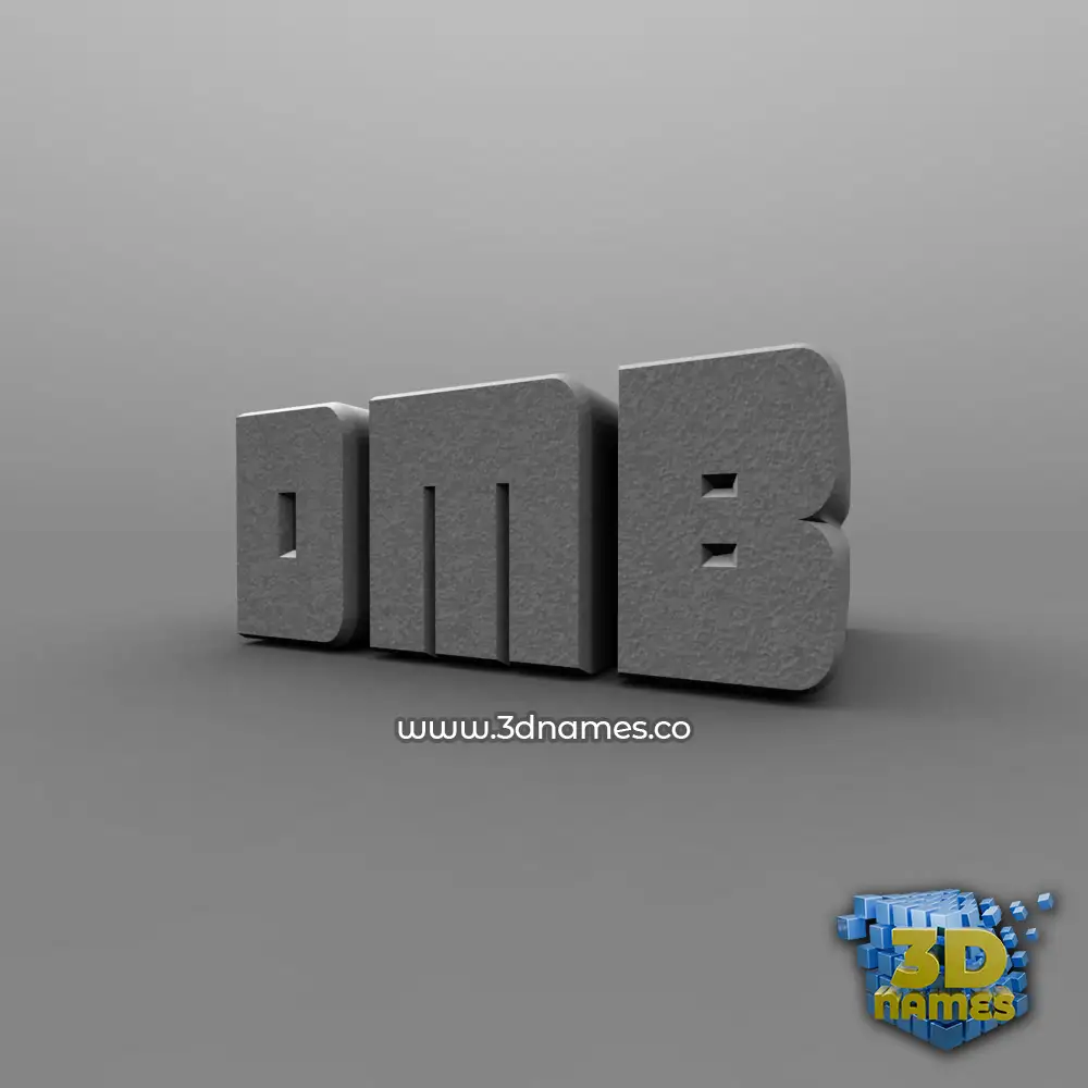 dmb in Solid Grey style - 3D name wallpaper