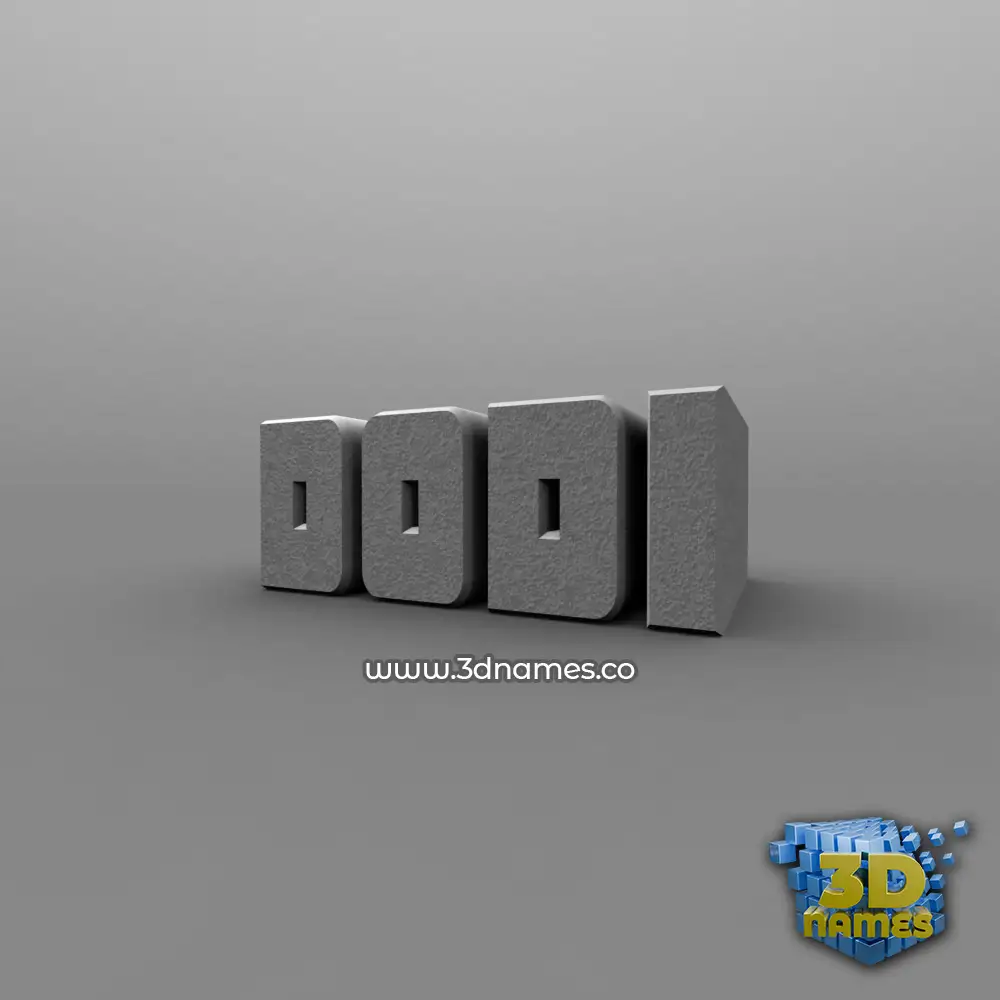 dodi in Solid Grey style - 3D name wallpaper