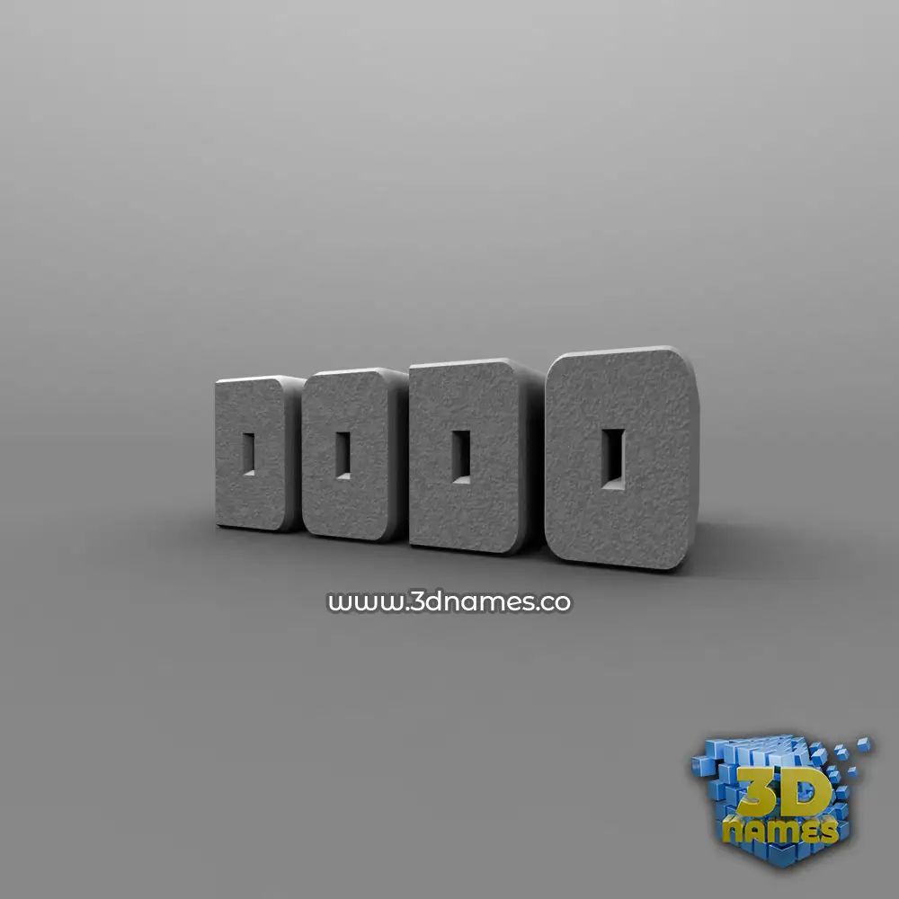 dodo in Solid Grey style - 3D name wallpaper