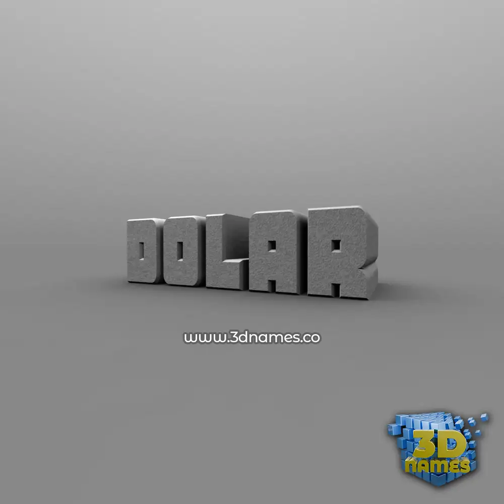 dolar in Solid Grey style - 3D name wallpaper