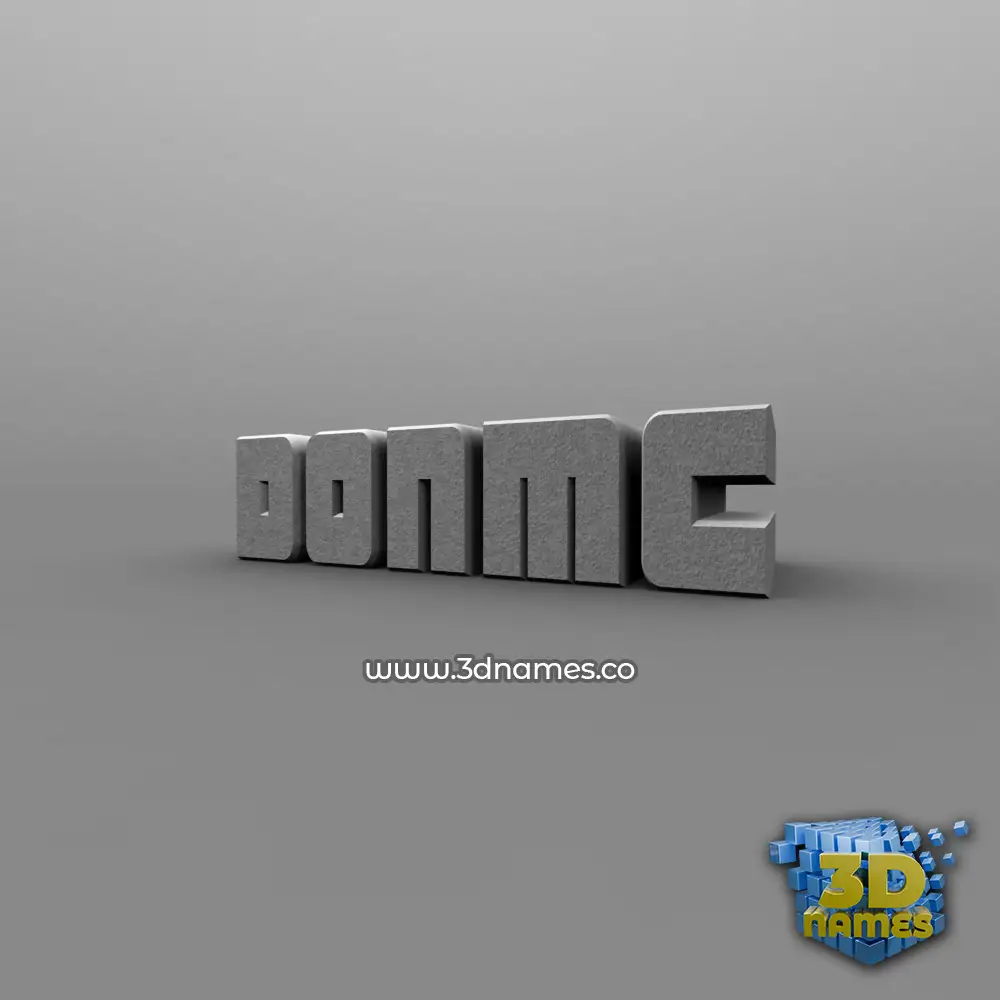 donmc in Solid Grey style - 3D name wallpaper