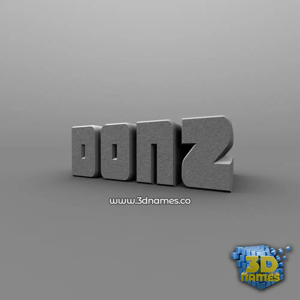 donz in Solid Grey style - 3D name wallpaper