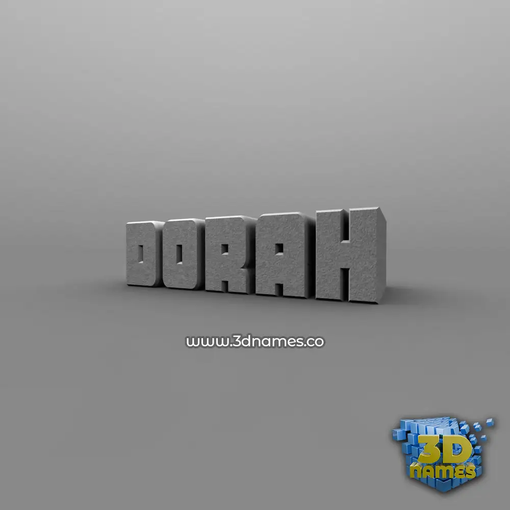 dorah in Solid Grey style - 3D name wallpaper