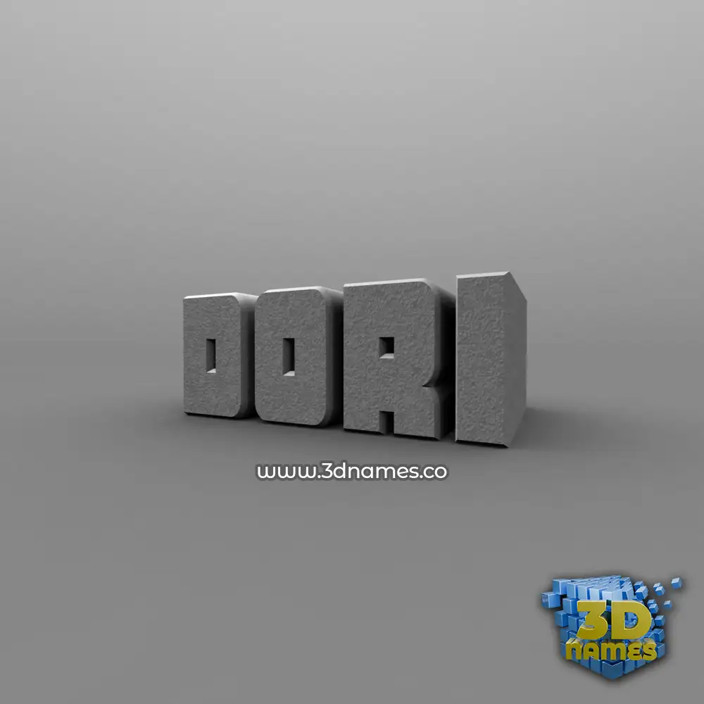 dori in Solid Grey style - 3D name wallpaper