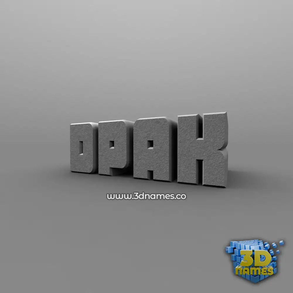 dpak in Solid Grey style - 3D name wallpaper