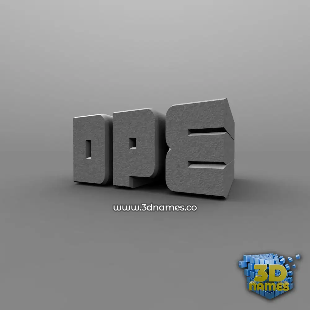 dpe in Solid Grey style - 3D name wallpaper