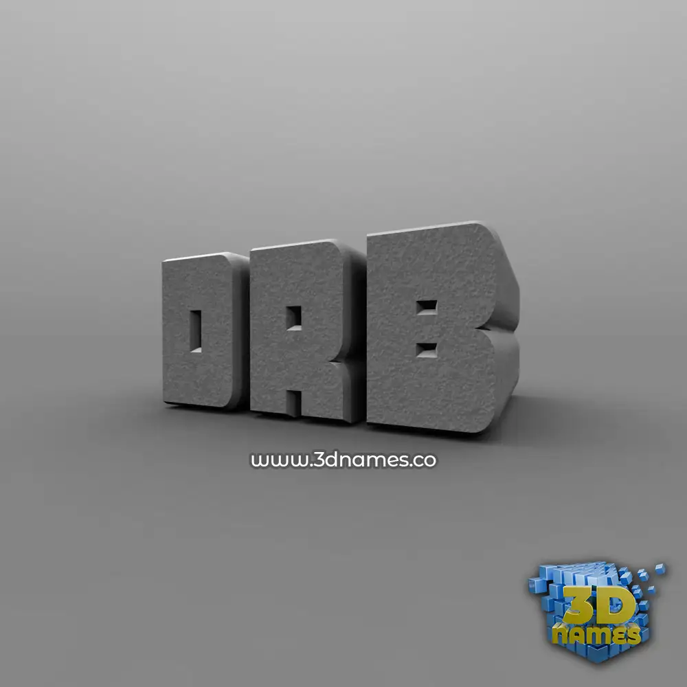 drb in Solid Grey style - 3D name wallpaper