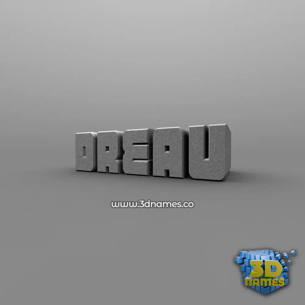 dreau in Solid Grey style - 3D name wallpaper