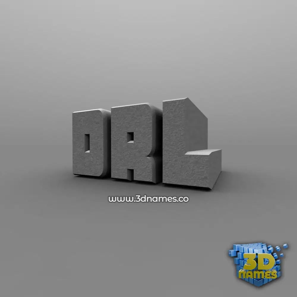 drl in Solid Grey style - 3D name wallpaper