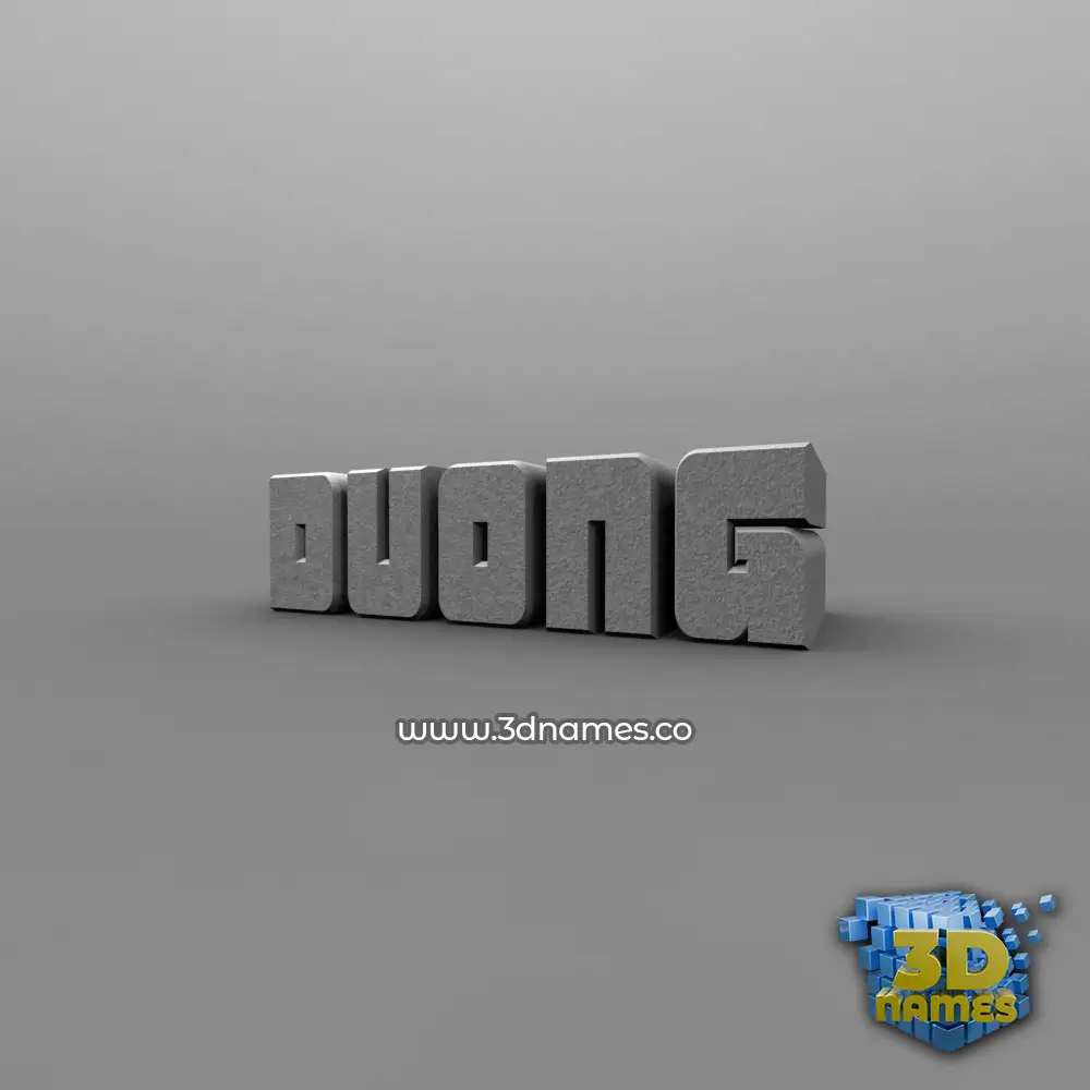 duong in Solid Grey style - 3D name wallpaper