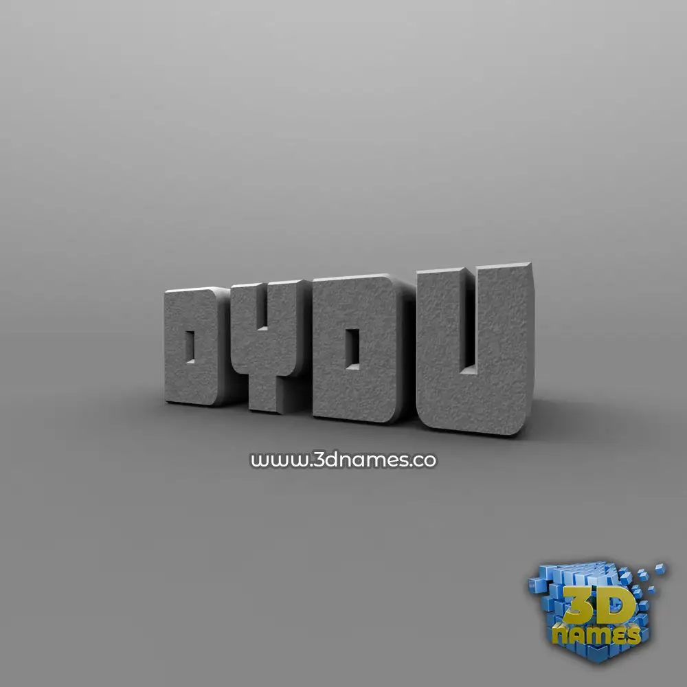 dydu in Solid Grey style - 3D name wallpaper