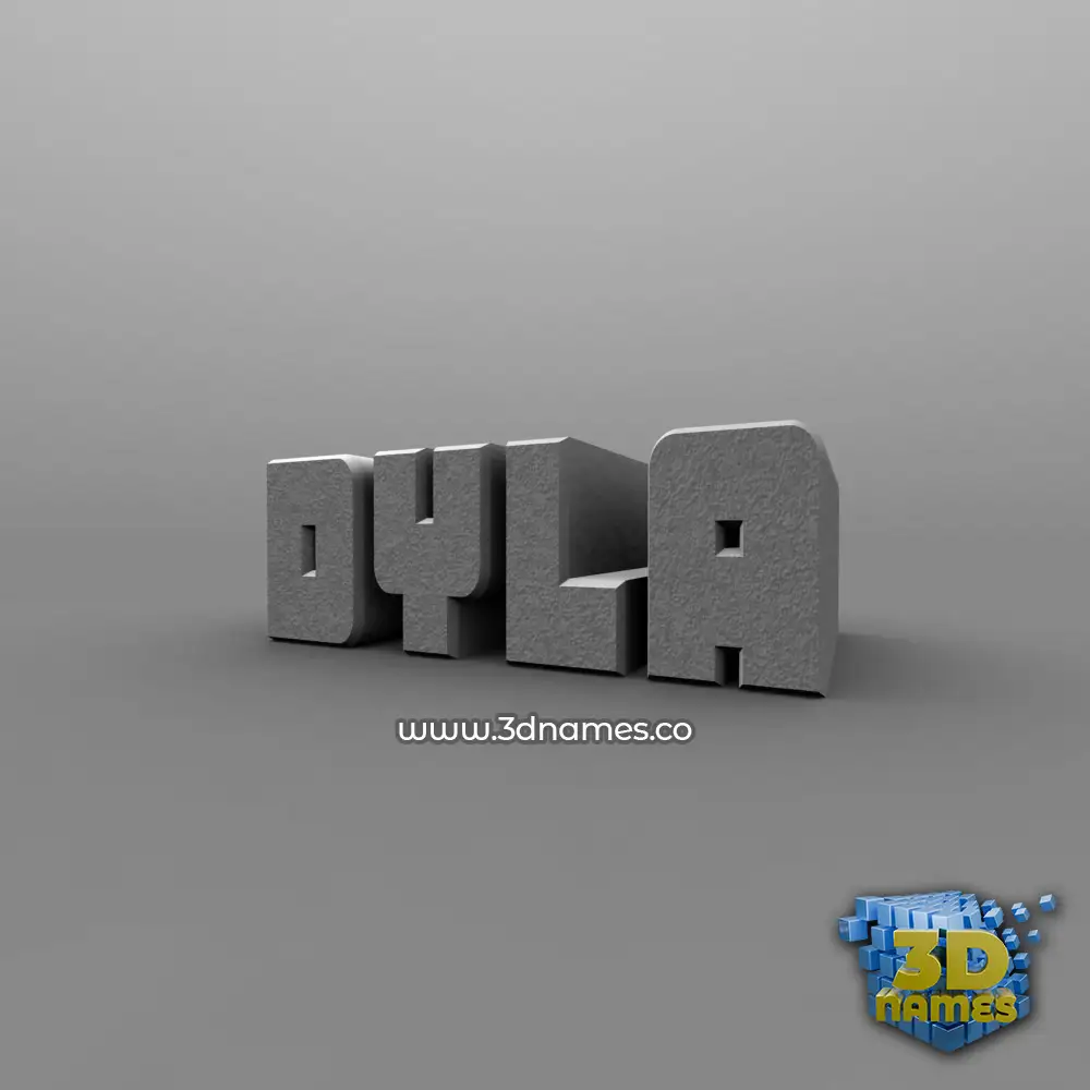 dyla in Solid Grey style - 3D name wallpaper