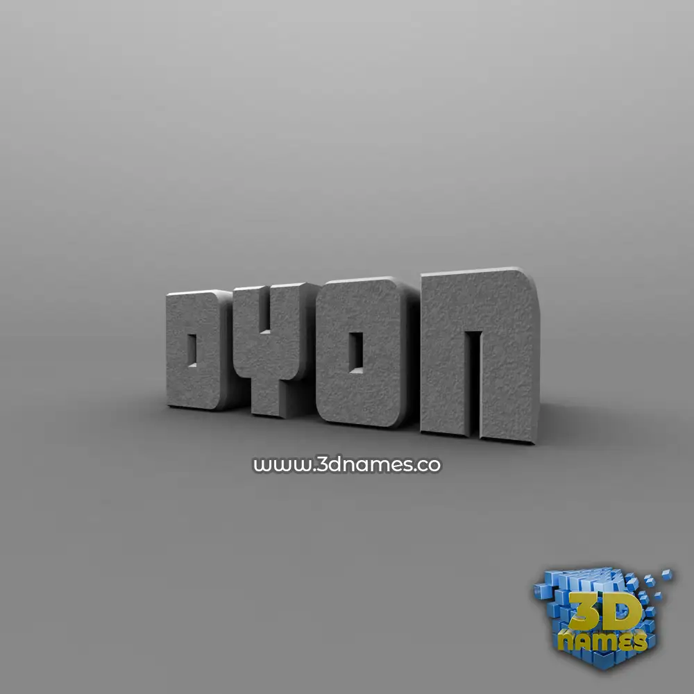 dyon in Solid Grey style - 3D name wallpaper