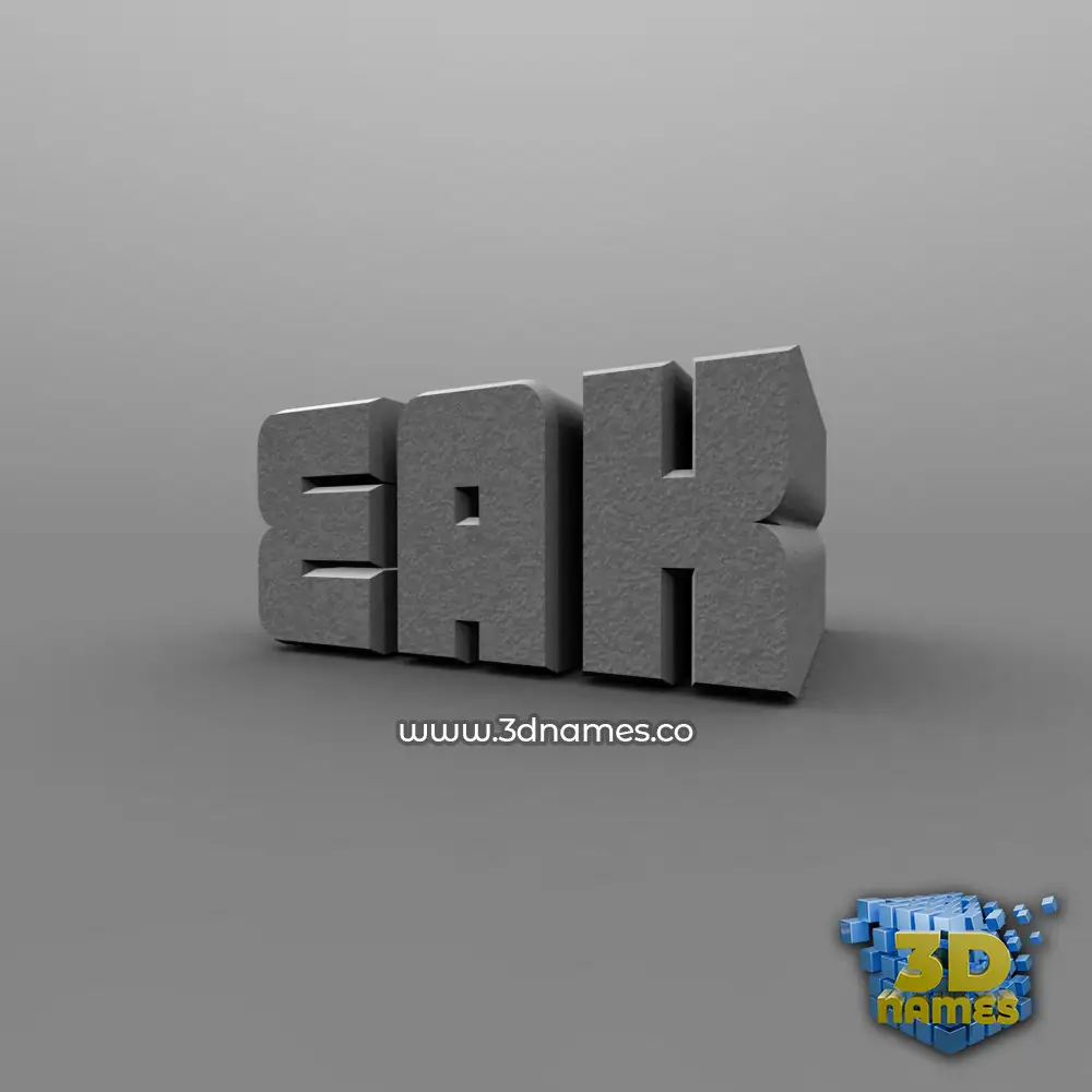 eak in Solid Grey style - 3D name wallpaper