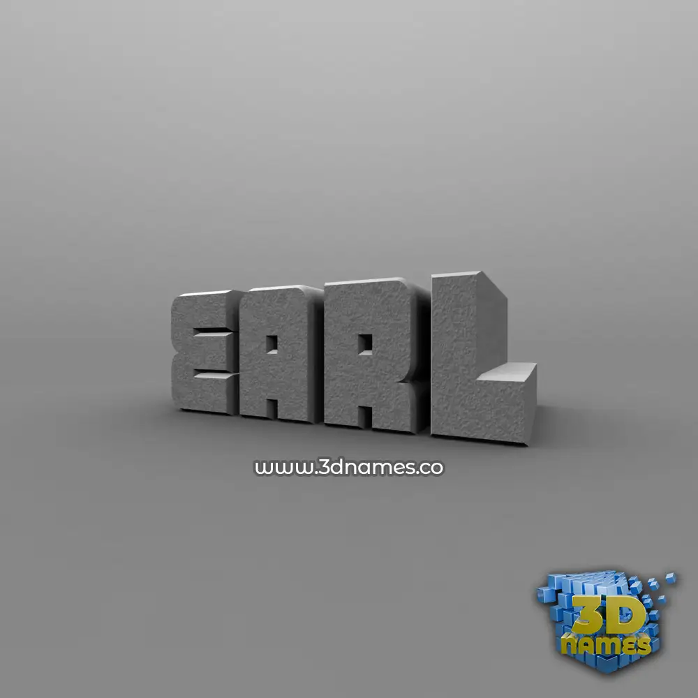 earl in Solid Grey style - 3D name wallpaper