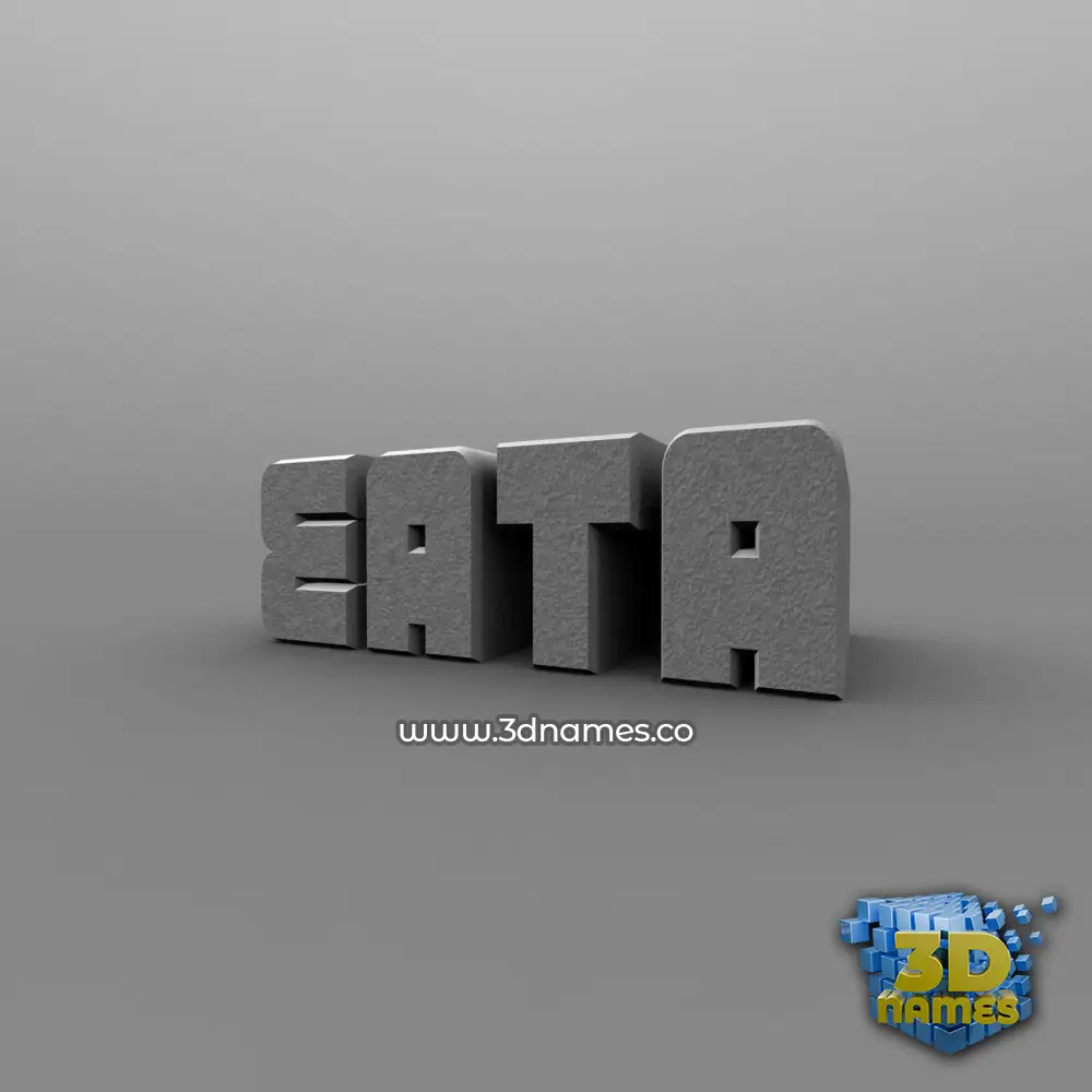 eata in Solid Grey style - 3D name wallpaper