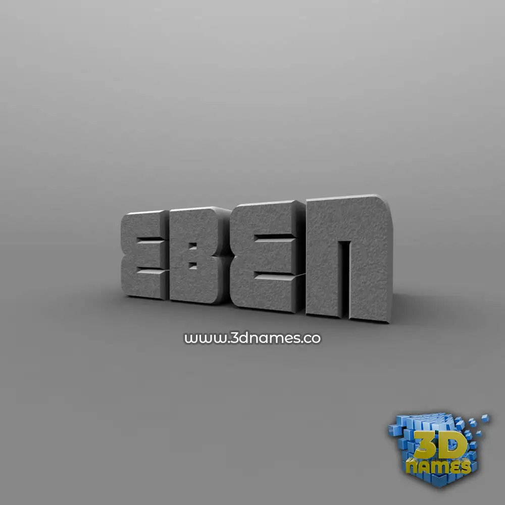eben in Solid Grey style - 3D name wallpaper