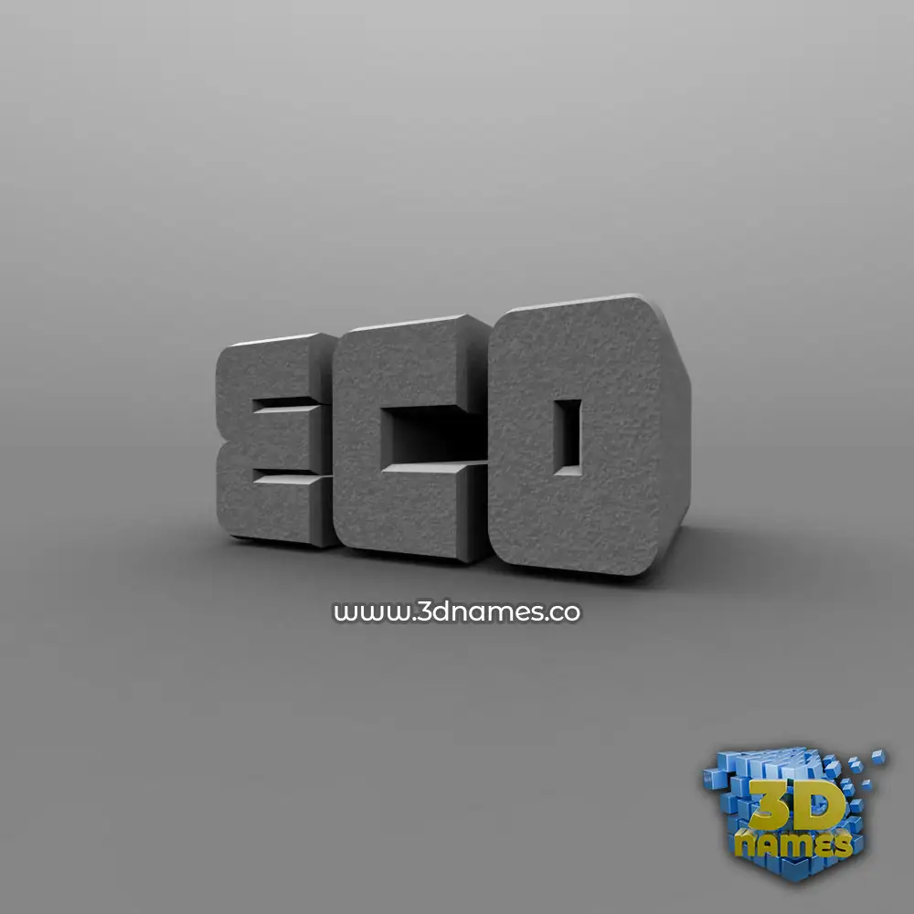 eco in Solid Grey style - 3D name wallpaper
