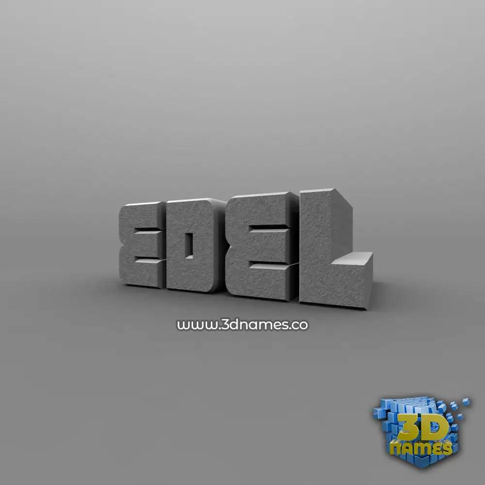 edel in Solid Grey style - 3D name wallpaper