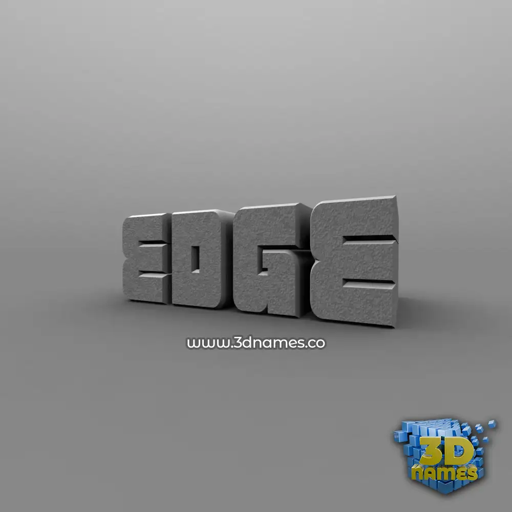 edge in Solid Grey style - 3D name wallpaper