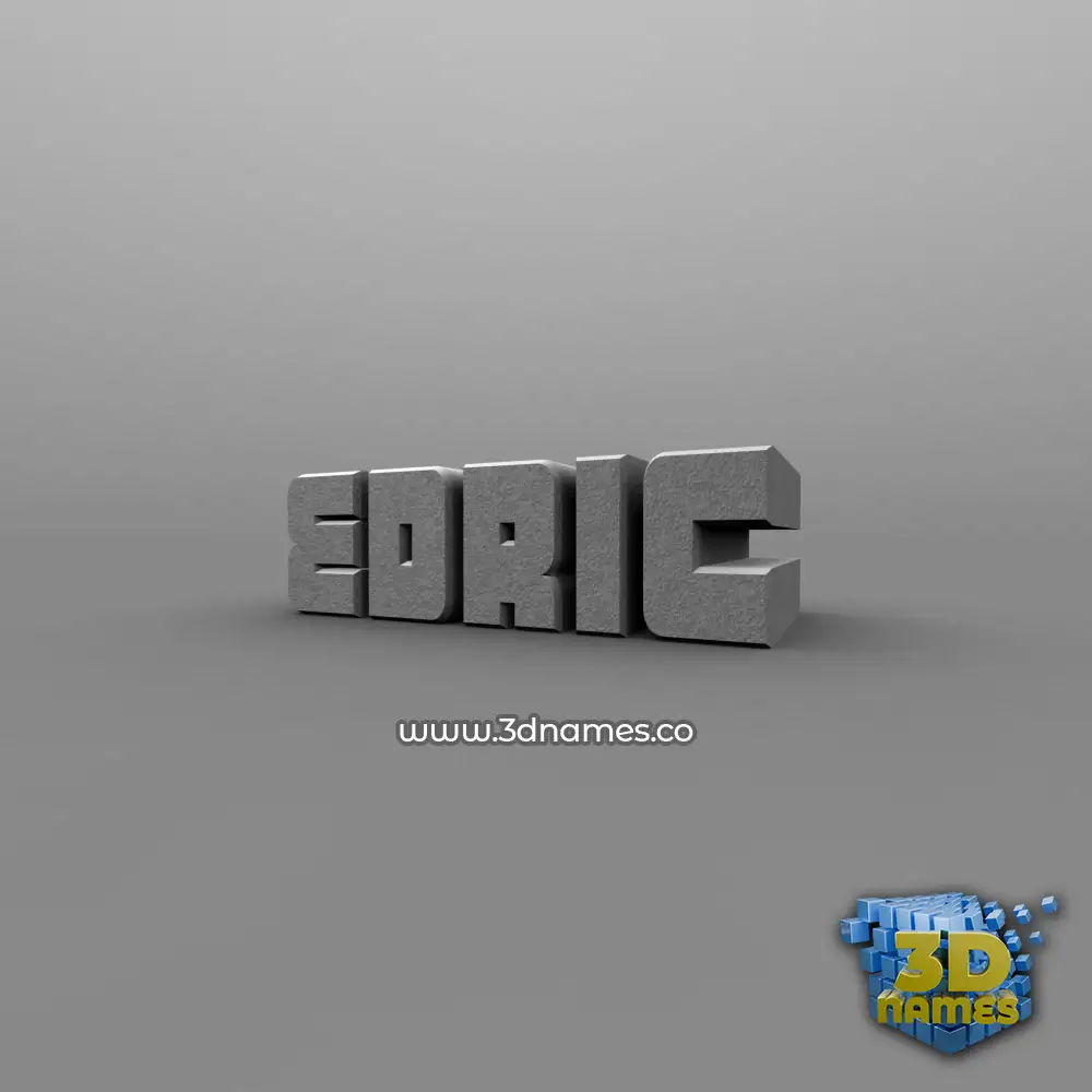 edric in Solid Grey style - 3D name wallpaper