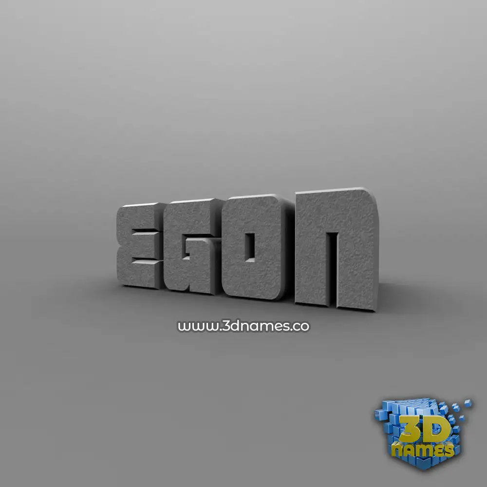 egon in Solid Grey style - 3D name wallpaper
