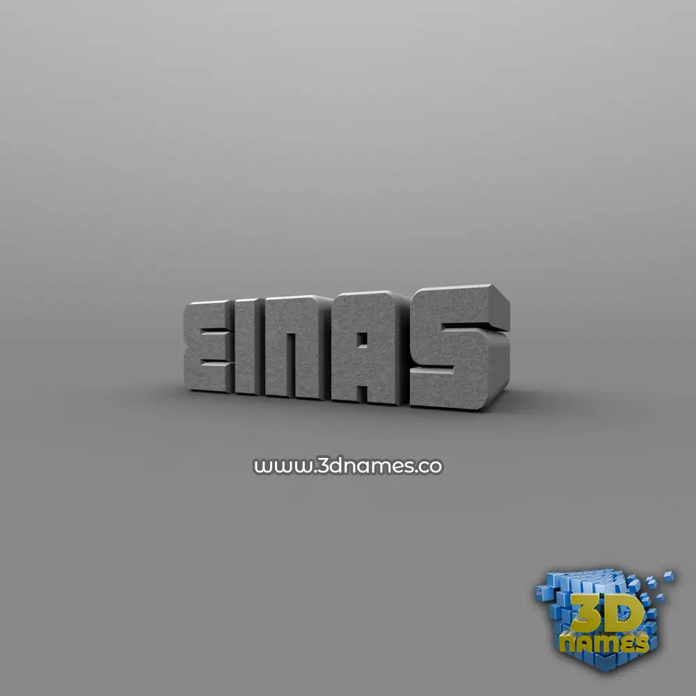 einas in Solid Grey style - 3D name wallpaper