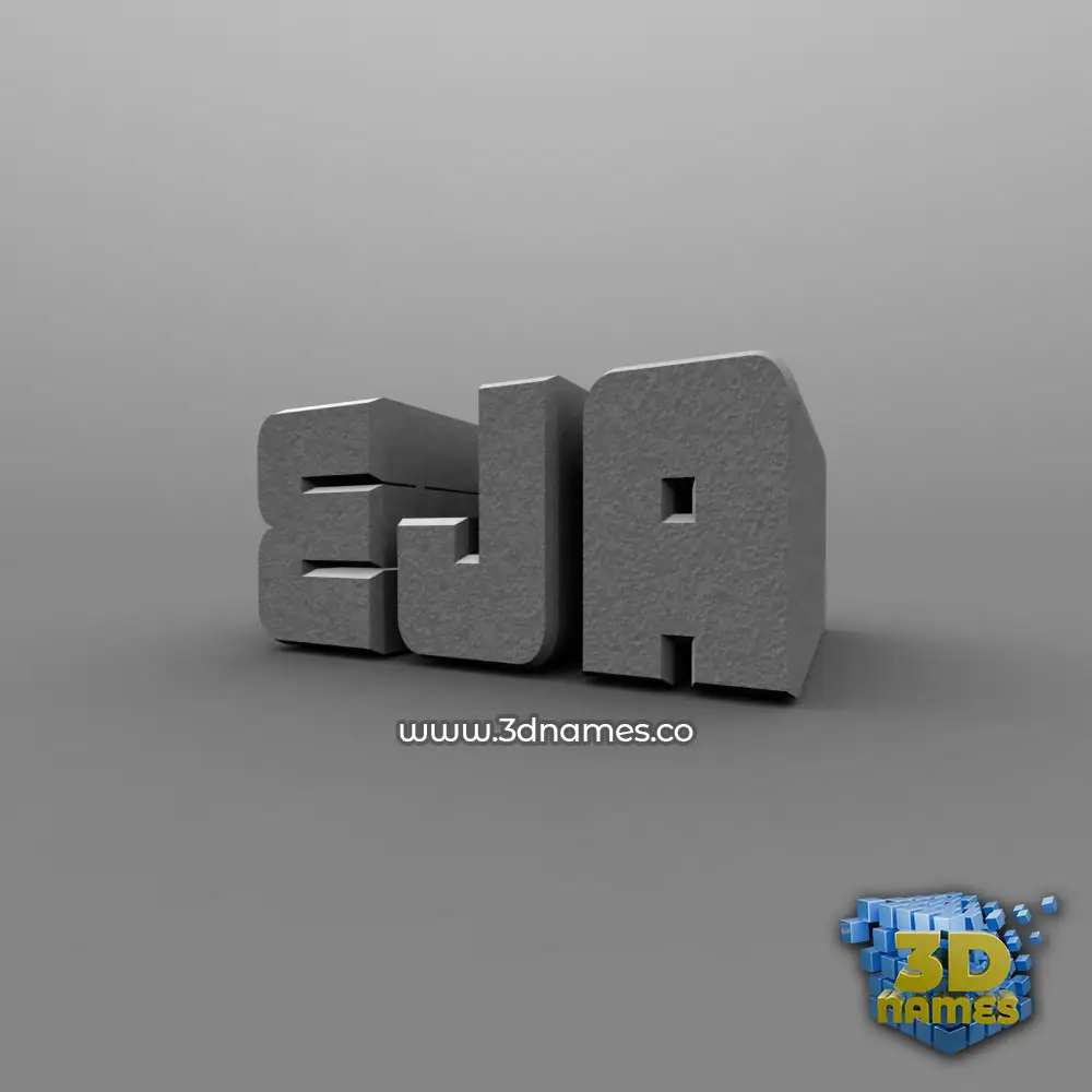 eja in Solid Grey style - 3D name wallpaper