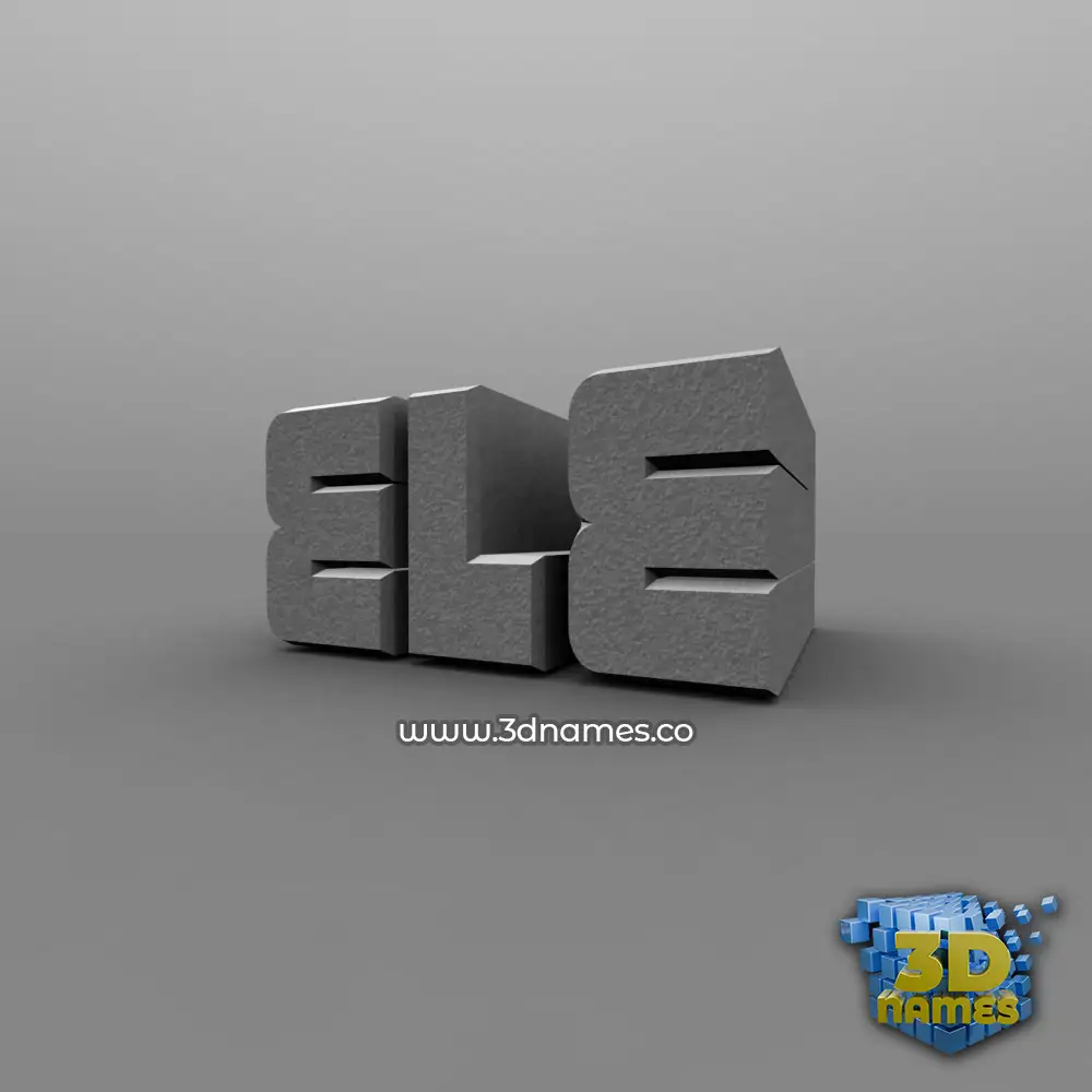 ele in Solid Grey style - 3D name wallpaper