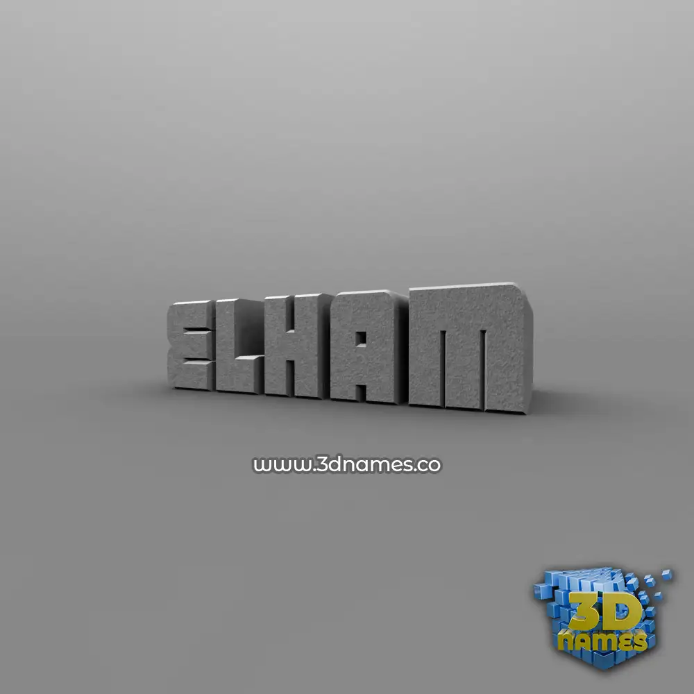 elham in Solid Grey style - 3D name wallpaper