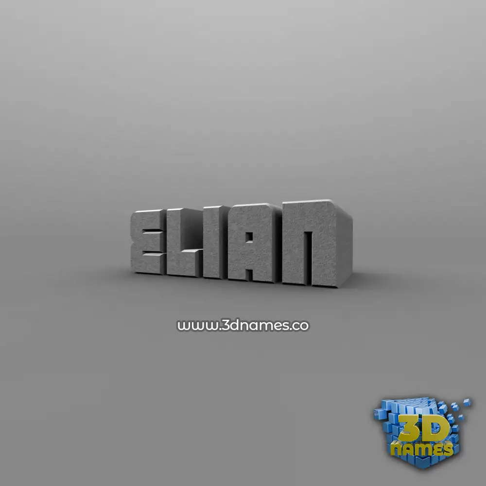 elian in Solid Grey style - 3D name wallpaper