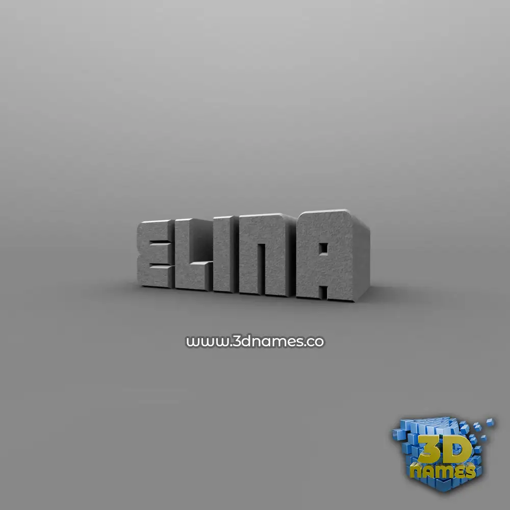 elina in Solid Grey style - 3D name wallpaper